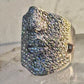Face ring figurative multi pave CZ band rose gold over sterling silver size 9.75 women