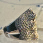 Face ring figurative multi pave CZ band rose gold over sterling silver size 9.75 women