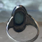 Turquoise ring Marcasites boho size 7.75 sterling silver women
