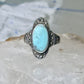 Turquoise ring Marcasites boho size 7.75 sterling silver women