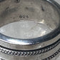 Spinner ring size 7.25 spinner biker band sterling silver women