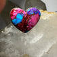 Heart ring Mohave Turquoise Love Valentine size 8 adj sterling silver women