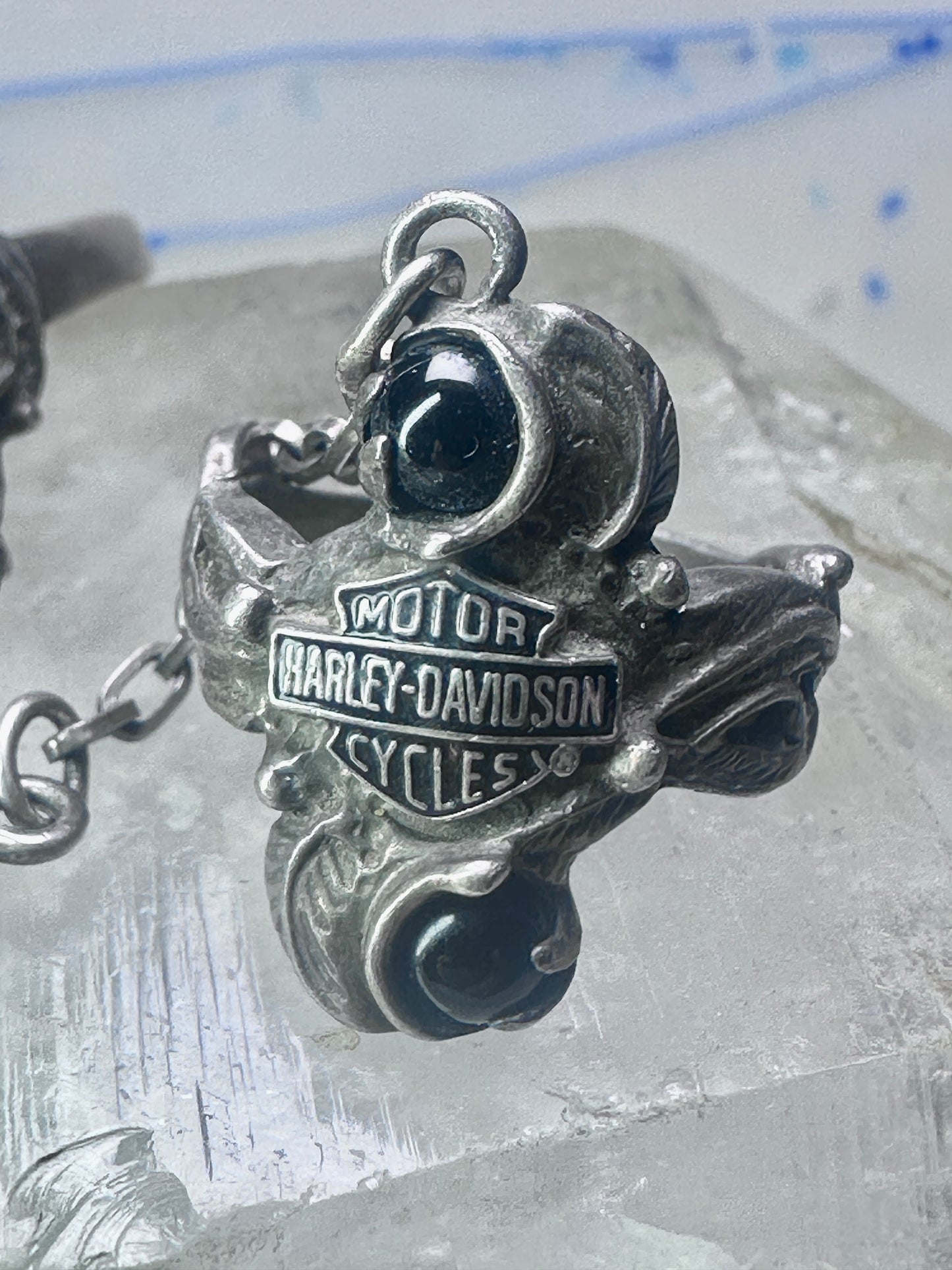 Harley Davidson ring slave bracelet biker motorcycle band size 7.75 sterling silver women