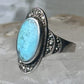 Turquoise ring Marcasites boho size 7.75 sterling silver women