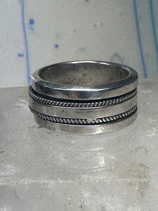 Spinner ring size 7.25 spinner biker band sterling silver women