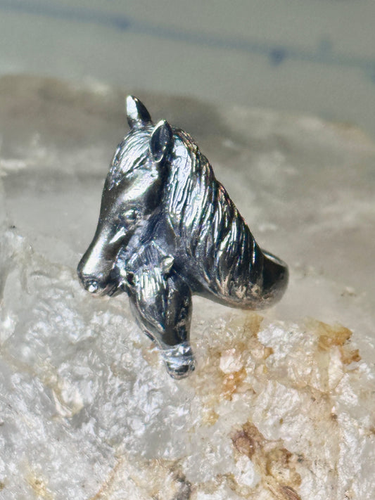 Horse ring foal band southwest size 6.5 cowgirl sterling silver women girls