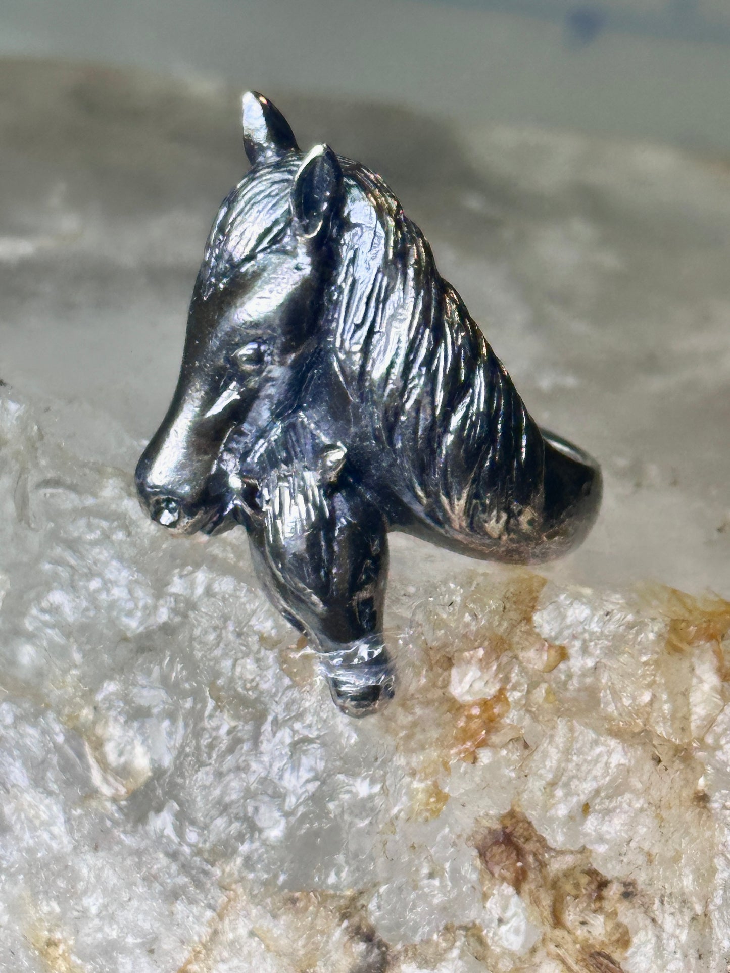 Horse ring foal band southwest size 6.5 cowgirl sterling silver women girls