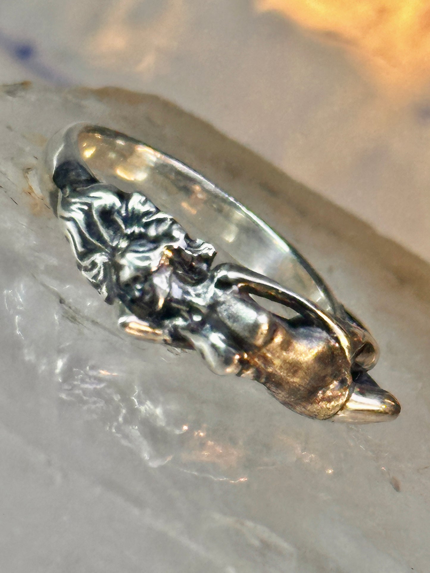 Lady ring women nude band sterling silver size 7.5 women