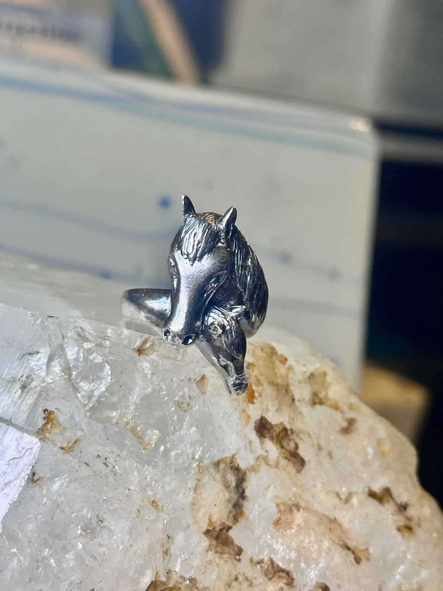 Horse ring foal band southwest size 6.5 cowgirl sterling silver women girls
