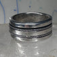Spinner ring size 7.25 spinner biker band sterling silver women