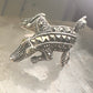 Alligator ring crocodile band size 9 marcasites sterling silver women