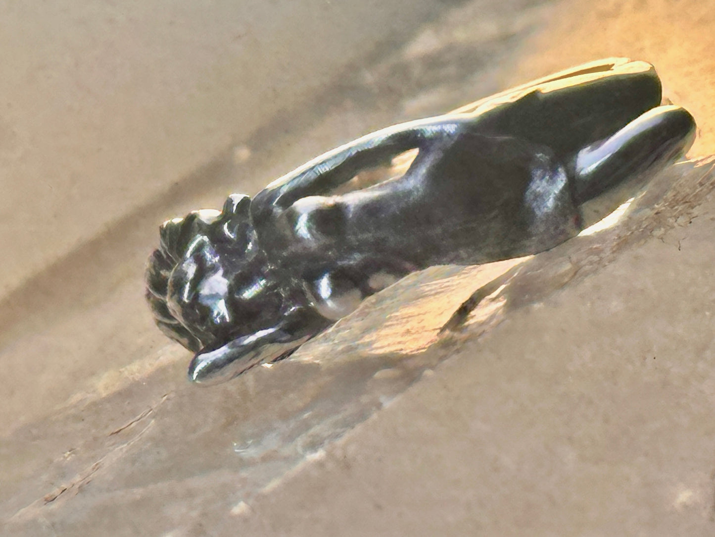 Lady ring women nude band sterling silver size 7.5 women