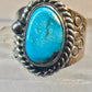 Navajo turquoise ring vintage band sterling silver size 12 women men