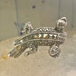 Alligator ring crocodile band size 9 marcasites sterling silver women