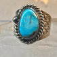 Navajo turquoise ring vintage band sterling silver size 12 women men