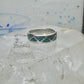 Vintage Sterling Silver Turquoise Chip Geometric Inlay Band Ring Size 7 3.2g 925