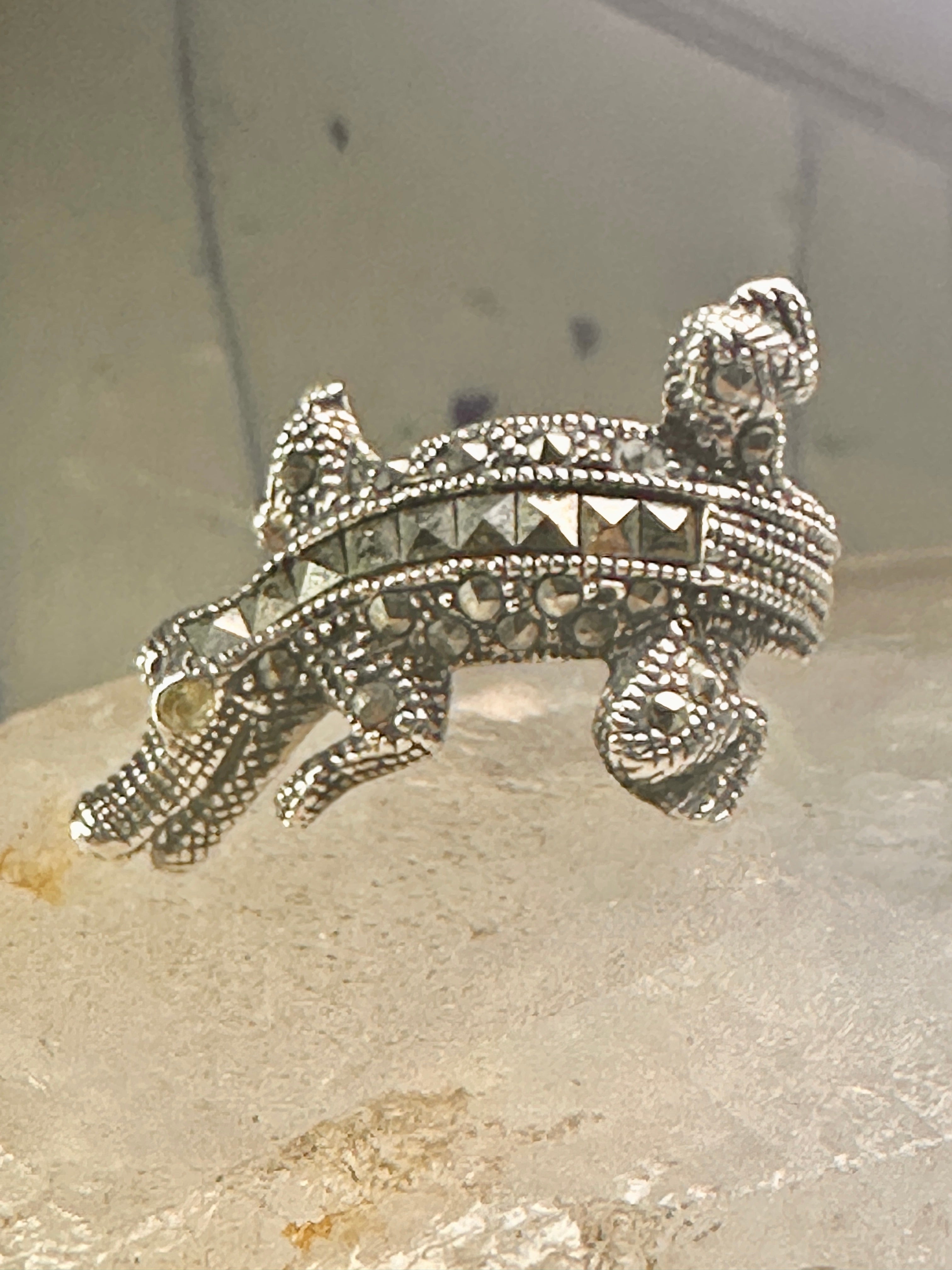 Vintage Mexico Crocodile Alligator Wrap Sterling Silver Ring - Size hotsell 10.25