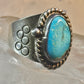 Navajo turquoise ring vintage band sterling silver size 12 women men