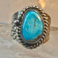 Navajo turquoise ring vintage band sterling silver size 12 women men