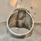 Navajo turquoise ring vintage band sterling silver size 12 women men