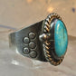 Navajo turquoise ring vintage band sterling silver size 12 women men