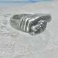 Vintage Sterling Silver Hand Holding Flower Motif Ring Cut Band Size 5.75 925 AS IS