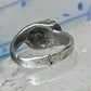 Vintage Sterling Silver Hand Holding Flower Motif Ring Cut Band Size 5.75 925 AS IS