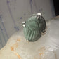 Scarab ring  carved stone adjustable size 8.75 sterling silver women