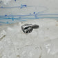 Vintage Sterling Silver Hand Holding Flower Motif Ring Cut Band Size 5.75 925 AS IS