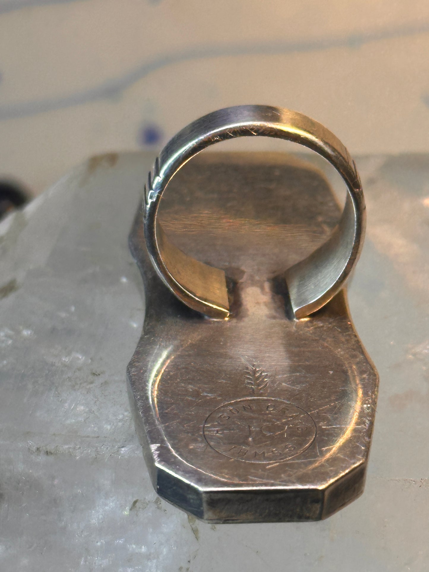 Kachina ring Navajo Hyson Craig IHMSS vintage band sterling silver size 6.75 women men