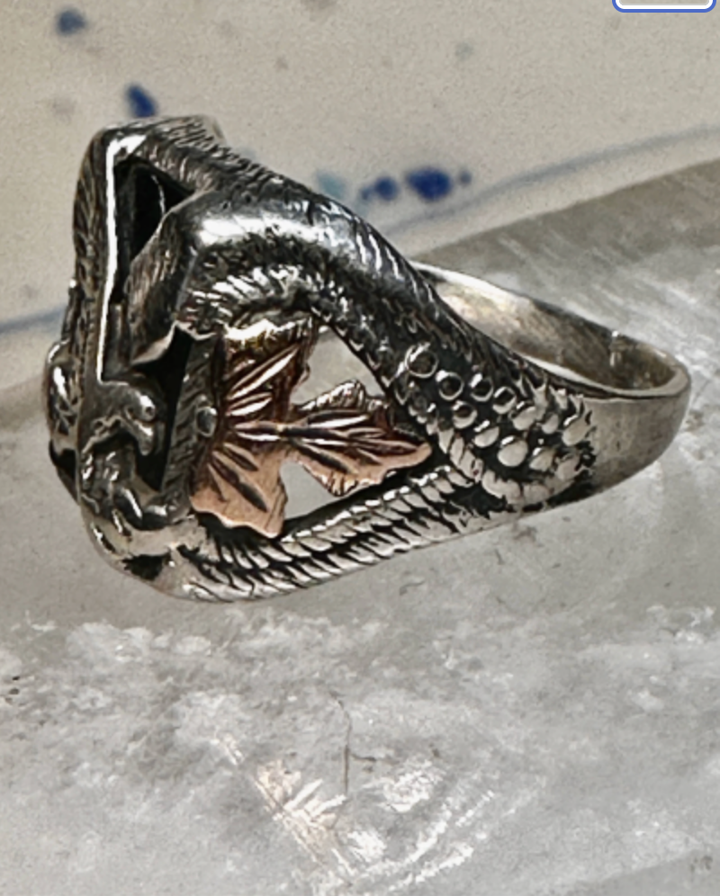 Wrathful Eagle 925 Sterling Silver Mens Ring » Anitolia