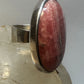 Rhodochrosite ring Navajo huge pink stone size 9.50  sterling silver women