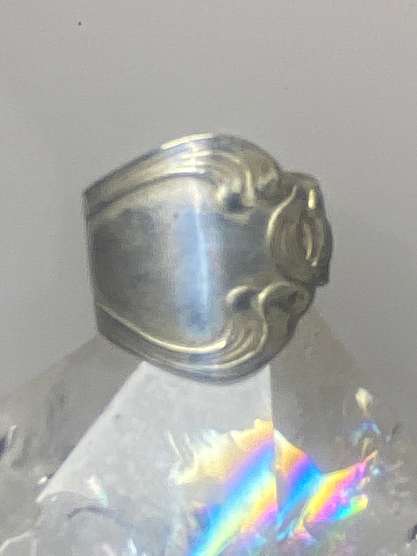 Spoon ring size 8  band  unknown metal