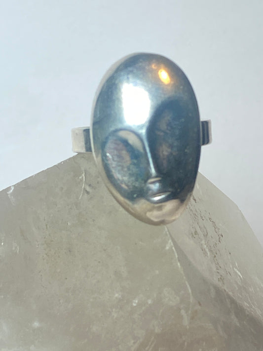 Face ring mask Munch sterling silver women girls