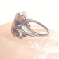 Agate ring size 5.25 Art Deco pinky sterling silver women