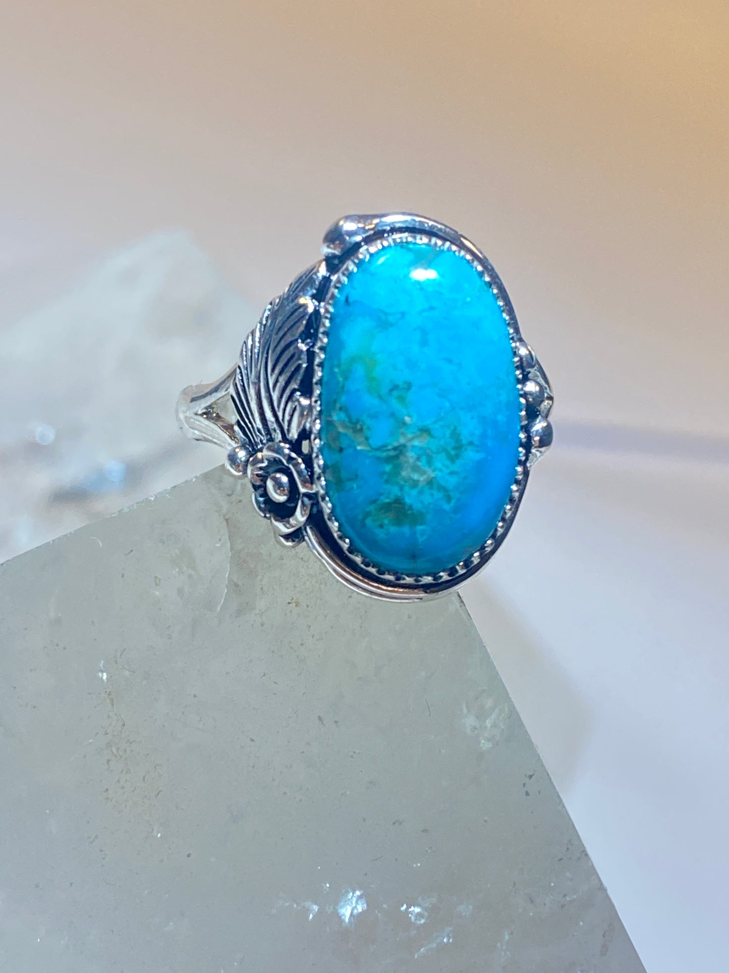 Turquoise ring size 7.75 Navajo southwest sterling silver