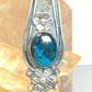 Turquoise ? ring size 7.75 floral long southwest sterling silver women