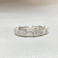 Eternity band clear baquetteCZ crystal stacker ring sterling silver women girls