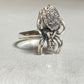 Poison ring scorpion scorpio zodiac band sterling silver