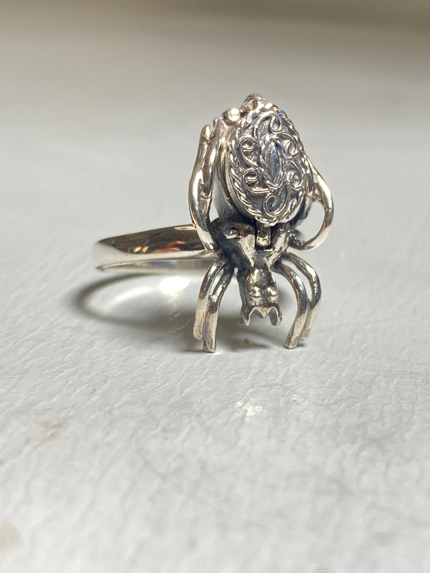 Poison ring scorpion scorpio zodiac band sterling silver