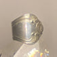 Spoon ring size 8  band  unknown metal