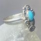 Turquoise Ring  southwest pinky sterling silver women girl rr
