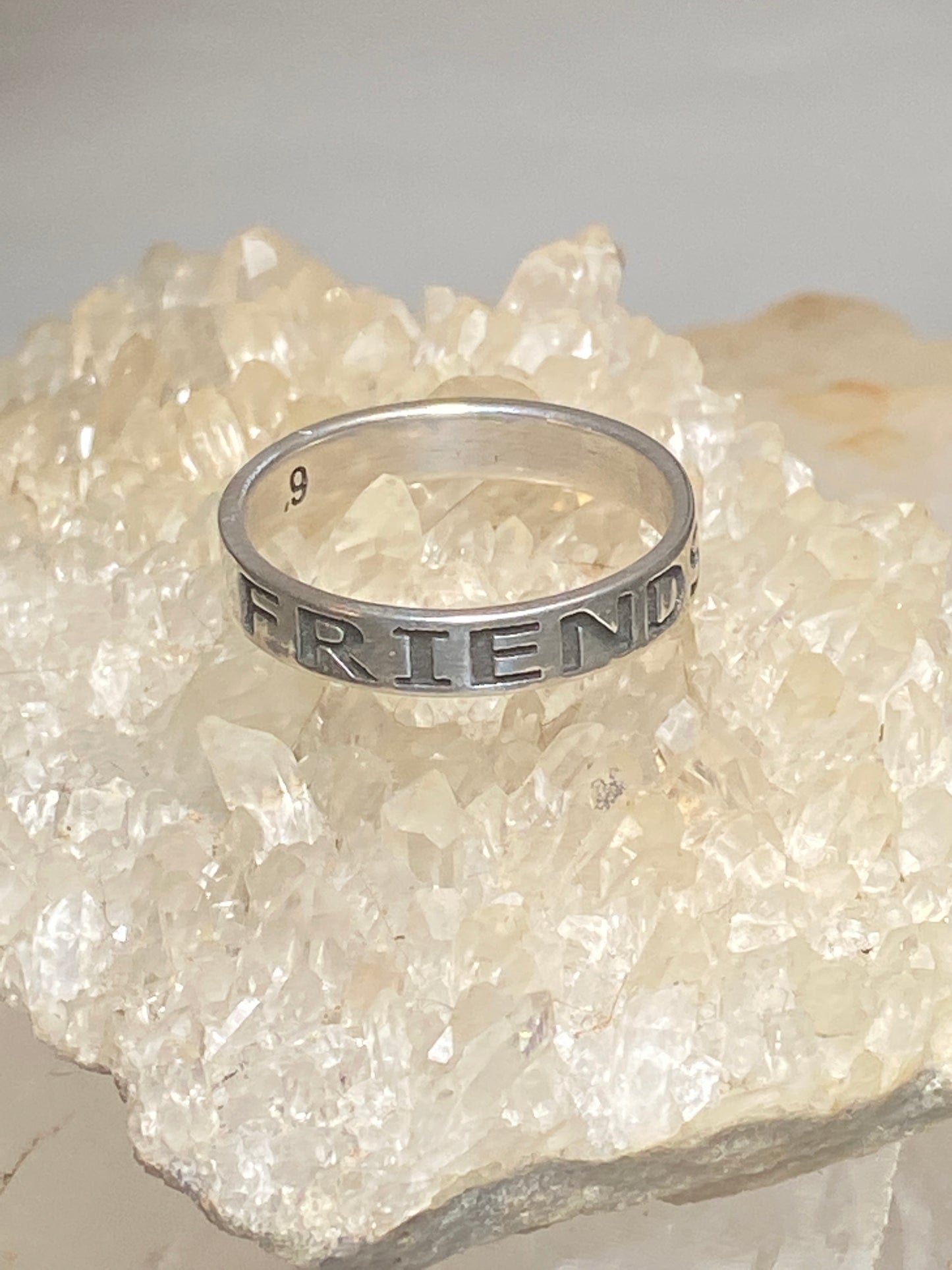 Friends Forever ring size 8.75 Friendship band sterling silver women girls