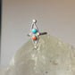 Turquoise coral ring southwest pinky sterling silver women girls n