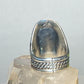 Mother of Pearl ring Cigar Band  pinky band sterling silver women
