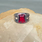 Mid century ring  size 7.25 band cocktail Uncas sterling silver women men