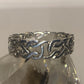 Celtic knot ring size 9.75 wedding band sterling silver men women