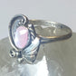 Mother of pearl Ring leaf southwest pinky sterling silver women girl d