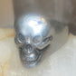 Skull ring size 13.50 biker band sterling silver women men