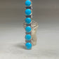 Long Turquoise ring southwest band sterling silver women